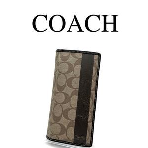 COACH コーチ 長財布 シグネチャー ワンポイントロゴ レザー PVC