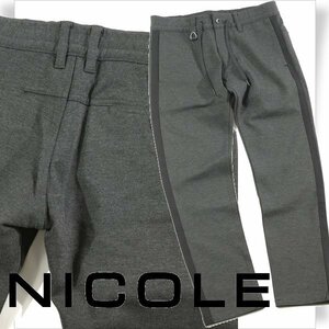 新品1円～★ニコル セレクション NICOLE selection メンズ ストレッチ イージーパンツ サイドラインパンツ 50 LL グレー ◆2850◆