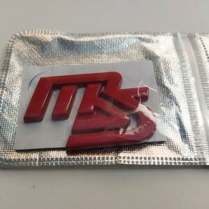 【送料込】MS(MAZDASPEED) ロゴ3Dエンブレム(両面テープ) レッド 金属製 マツダスピード