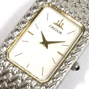 セイコー クレドール クォーツ 腕時計 2F70-5340 ブレスレットウォッチ ホワイト文字盤 未稼働品 SEIKIO