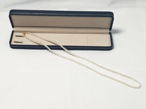 稀少 本真珠 アコヤ真珠 ベビーパール パール ネックレス 約3.3cm～約3.7mm 総重量約12.2ｇラウンド ホワイト系 留め具 Ｋ18 刻印