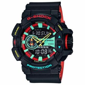 5-68 未使用 国内 廃盤 CASIO カシオ G-SHOCK Gショック GA-400CM-1AJF ブリージー ラスタ カラー レゲエ アナデジ ウォッチ 腕時計