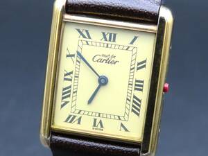 1円 ジャンク★正規品 Cartier カルティエ 590005 マストタンク LM クォーツ アイボリーダイヤル ヴィンテージ レディース腕時計 TTKLG5555