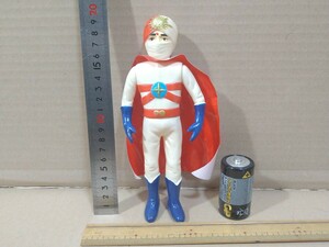 70年代放送当時物　レインボーマン 　ダッシュ7　太陽の戦士　ミドル？サイズソフビ　20cm　タカトク製　新品同様美品　ブルマァク　ポピー