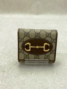 GUCCI◆3つ折り財布/PVC/IVO/総柄/レディース/621891・534563