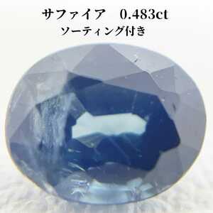 ケース、ソーティング付き　サファイア　ルース　0.483ct