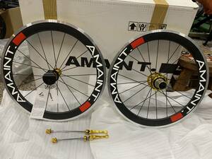 新品 AMAINT C4 カーボンホイール 20インチ 406用 F100 R130 リム高40mm