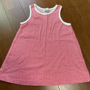 1回のみ着用 本物 セリーヌ CELINE 100 タンクトップ ワンピース ロゴ Tシャツ ピンク 女児 半袖Tシャツ 子供服