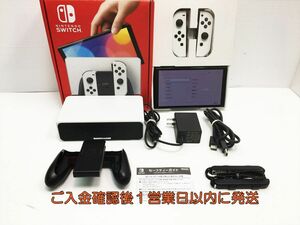 【1円】任天堂 有機ELモデル Nintendo Switch 本体 セット ホワイト 初期化/動作確認済 スイッチ K03-633tm/G4