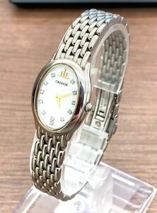 SEIKO CREDOR セイコー クレドール 1E70-0BH0 12P ダイヤモンド シェル文字盤 クォーツ 腕時計 fah 5H635A