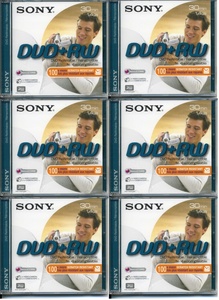 送料無料・新品★Sony 8cmDVD+RW 30分 6枚 DVDビデオカメラ用★