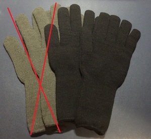 手袋屋さんの手袋　ブラック×1組（134