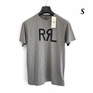 人気商品 23SS 新品 DOUBLE RL RRLダブルアールエル ラルフローレン ロゴ ジャージー Tシャツ カットソー 無地 半袖 グレー Sサイズ