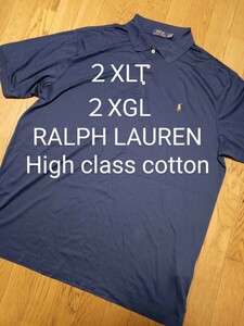 上質触り心地 3XLT2TGL　紺色　ラルフローレン POLO RALPH LAUREN 　新品 半袖ポロシャツ 　大きめ 半袖ポロシャツ ゴルフウェア