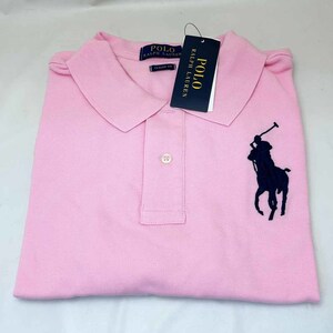 新品 POLO RALPH LAUREN ポロラルフローレン ビッグポニーポロシャツ ピンク ボーイズLサイズ
