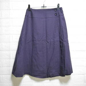 A414★KUMIKYOKU | クミキョク 膝下スカート 紫系 中古 サイズS1