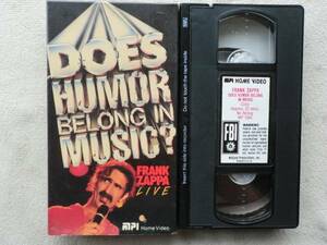 フランク・ザッパ FRANK ZAPPA マザーズ・オブ・インヴェンション●米国版VHSビデオ●DOES HUMOR BELONG IN MUSIC●前衛 カルト！！