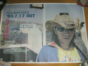 hide / his invincible deluge evidence B2サイズ 発売告知ポスター LEMONED SPREAD BEAVER ZILCH X JAPAN