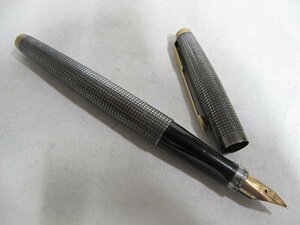 A5812 パーカー フランス製 ペン先585刻印金製 銀製ボディ 万年筆 現状品