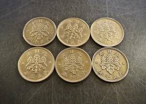  5厘青銅貨 6枚セット 送料無料 （13249）硬貨 古銭 アンティーク　日本 貨幣 近代 コレクション 菊の紋章 