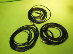 w240405-006A7 custom try マイクケーブル 5m 3本セット 清掃済 high grade low noise microphone cable 収録 スタジオ