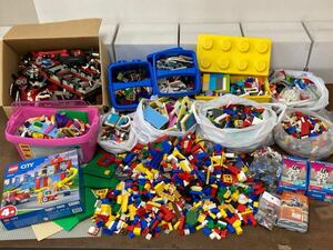 RK056)ジャンク LEGO 約23kg 大量セット まとめ売り バラ 基礎版 ミニフィグ レゴ シティ ブロック 車 動物 パーツ 等 詳細不明