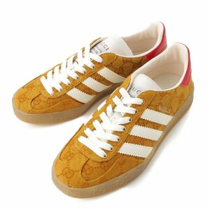 【グッチ】Gucci　adidas コラボ ガゼル GGキャンバス スニーカー 646652 イエローブラウン 22.5 未使用【中古】【正規品保証】183629