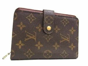 1円 LOUIS VUITTON ルイヴィトン M61207 モノグラム ポルトパピエジップ 二つ折り 財布 ウォレット レディース メンズ ブラウン系 FB0133