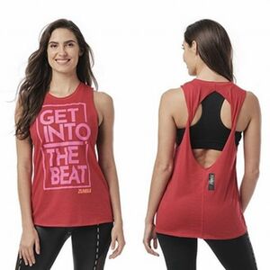 【正規品・新品】Mサイズ★ZUMBA・ズンバ★Shimmer Open Back Tank　RD