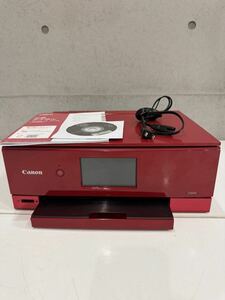 ★ Canon キャノン PIXUS TS8430 インクジェットプリンター レッド 通電確認済み 中古品 0406T