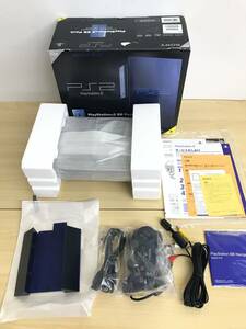 073(28-36) 動作品 SONY/ソニー PlayStation2 PS2 プレイステーション2 SCPH-50000 BB PACK ミッドナイト・ブルー