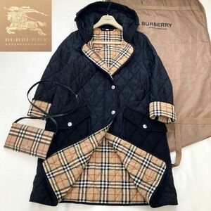 ★美品★バーバリー★BURBERRY 38.40.42.44/M-L 最新モデル☆メガチェックコンビキルティングサーモレギュレーテッドコート 定価242,000円