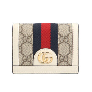 グッチ オフィディア 二つ折り財布 GGスプリームキャンバス 623155 2067 レディース GUCCI 中古 美品