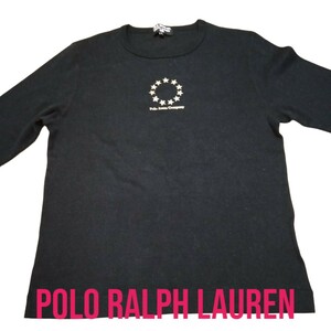 ★美品★　ポロ・ラルフローレン POLO RALPH RAUREN　レディース用　長袖シャツ　黒シャツ　シャツ　ロングシャツ　ロングTシャツ