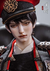 周瑜ヘッド＋ボディ＋アイ＋ヒール足＋拳手　小麦肌　公式メイク有り　７０ｃｍ人形男の子RING DOLL　ZHOU YU Military Uniform Version　