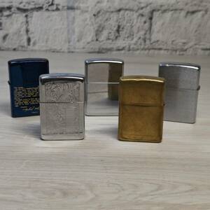 ●【YH-8913】中古現状品 Zippo ジッポー 5個 まとめ オイルライター 動作未確認 【レターパックプラス可】