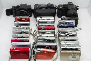 ★ジャンク★作動未確認 コンデジ30台セット ※Panasonic CASIO Nikon Canon FUJIFILM OLYMPUS PENTAX RICOH