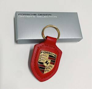 PORSCHE ポルシェ クレスト キーホルダー赤　レッド