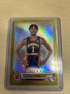 2022 TOPPS McDonald base Gold /50 DERECK LIVELY Ⅱ MAVS 活躍