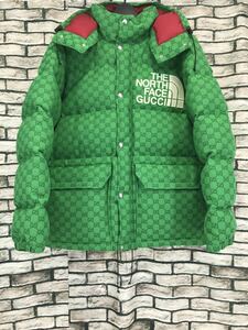 極美品★GUCCI×THE NORTH FACE グッチ×ザ ノースフェイス★670766 Z8APX GGキャンバスダウンコート ダウンジャケット