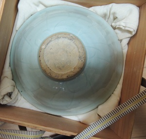 中国 南宋 影青 彫花 碗 時代保証