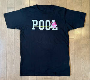 ■THE POOL AOYAMA 美品 ロゴ＆フラワー Tシャツ BK-M 藤原ヒロシ FRAGMENT