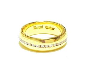 ☆豪華 K18 定価￥916,300 本物 正規品 ロイヤルオーダー Plain With Diamonds 18K GOLD ☆