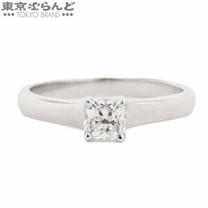 101704893 ティファニー TIFFANY&Co. ルシダ スクエア ダイヤモンド リング Pt950 ダイヤモンド 0.38ct 9号相当 リング・指輪 仕上済