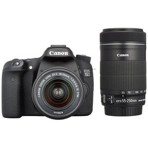 中古 １年保証 美品 Canon EOS 70D 18-55mm 55-250mm ダブルズームキット