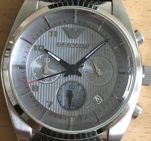 291-0362 EMPORIO ARMANI エンポリオアルマーニ メンズ腕時計　革ベルト　クオーツ　クロノグラフ　AR-0370 電池切れ　動作未確認