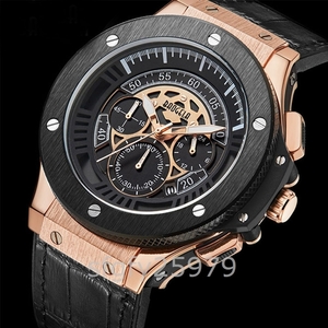 A33☆新品腕時計 メンズ男性時計高級ブランドクォーツスポーツ時計ローズクロノグラフファッションメンズ