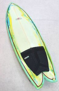 S■● SLASH フィッシュ サーフボード 約175cm ケース付き ●NOE09499　SLASH SURFBOARDS