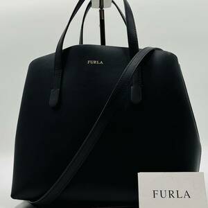 1円 〜【入手困難品】定価10万円 フルラ FURLA トートバッグ ビジネスバッグ ショルダーバッグ 2way ブラック レザー メンズ レディース