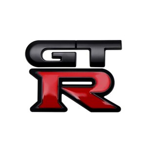 【送料込】GTR 3Dエンブレム (ブラック/レッド) NISSAN 日産 スカイラインGT-R NISMO 